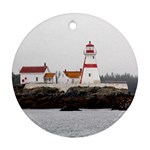lighthouse2 Round Ornament (Two Sides)