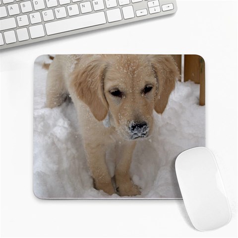 Labrador Snow Large Mousepad A026 from ArtsNow.com Front