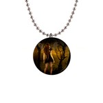 Dark Fairy In Forrest 1  Button Necklace