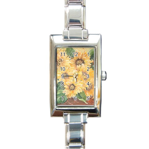 GIRASSOIS I Rectangular Italian Charm Watch from ArtsNow.com Front