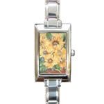 GIRASSOIS I Rectangular Italian Charm Watch