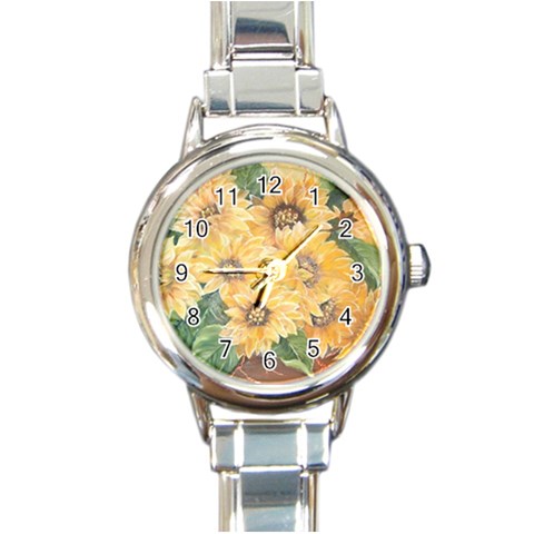 GIRASSOIS I Round Italian Charm Watch from ArtsNow.com Front