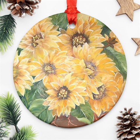 GIRASSOIS I Ornament (Round) from ArtsNow.com Front