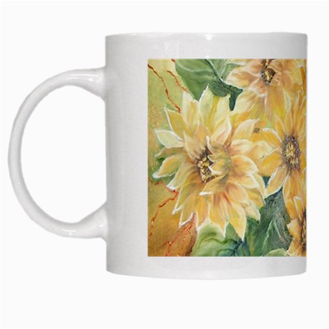 GIRASSOIS I White Mug from ArtsNow.com Left