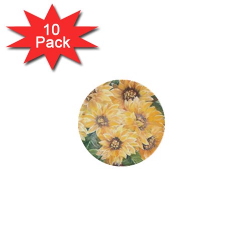 GIRASSOIS I 1  Mini Button (10 pack)  from ArtsNow.com Front
