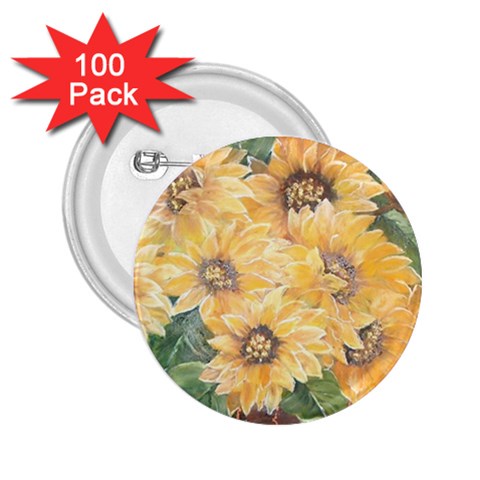 GIRASSOIS I 2.25  Button (100 pack) from ArtsNow.com Front