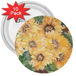 GIRASSOIS I 3  Button (10 pack)