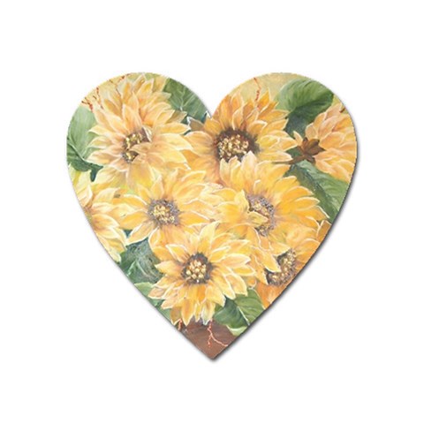GIRASSOIS I Magnet (Heart) from ArtsNow.com Front