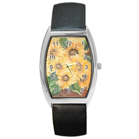 GIRASSOIS I Barrel Style Metal Watch from ArtsNow.com Front