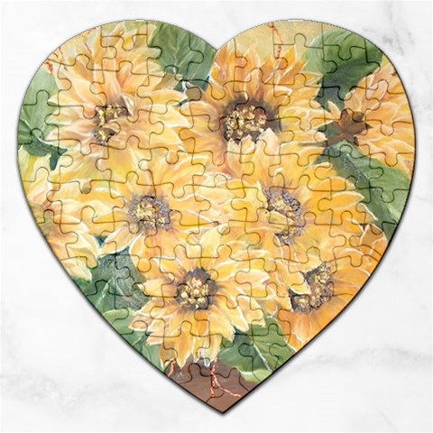 GIRASSOIS I Jigsaw Puzzle (Heart) from ArtsNow.com Front