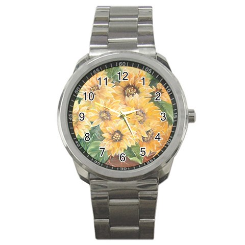 GIRASSOIS I Sport Metal Watch from ArtsNow.com Front