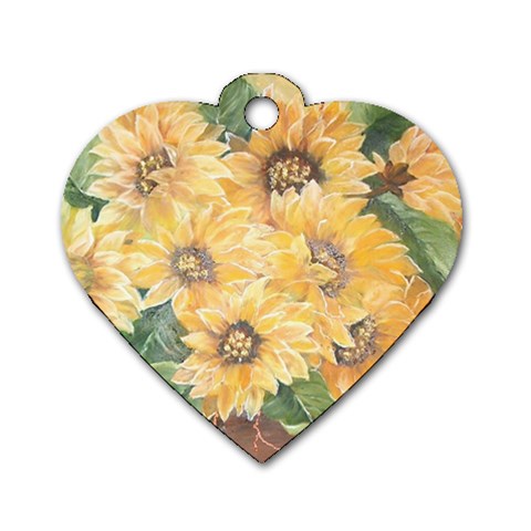 GIRASSOIS I Dog Tag Heart (One Side) from ArtsNow.com Front