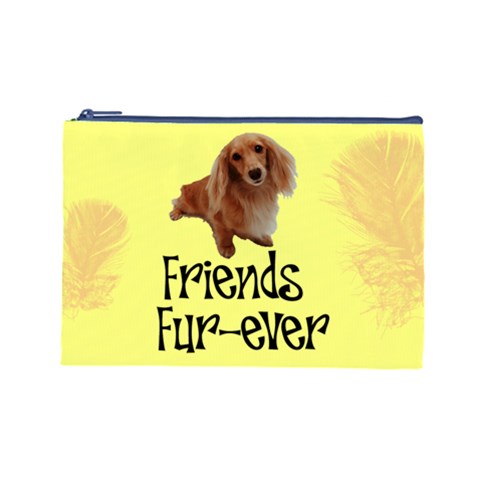 dachshund Cosmetic Bag (Large) from ArtsNow.com Front