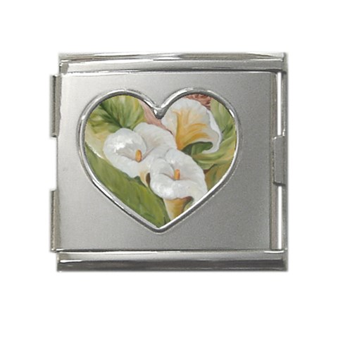 JARROS I Mega Link Heart Italian Charm (18mm) from ArtsNow.com Front