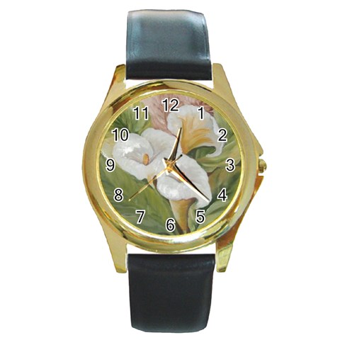 JARROS I Round Gold Metal Watch from ArtsNow.com Front