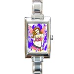 Amber Rectangular Italian Charm Watch