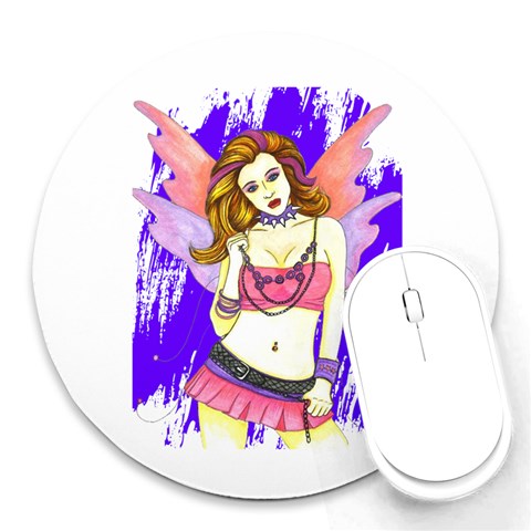 Amber Round Mousepad from ArtsNow.com Front