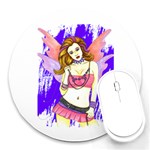 Amber Round Mousepad