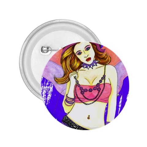 Amber 2.25  Button from ArtsNow.com Front