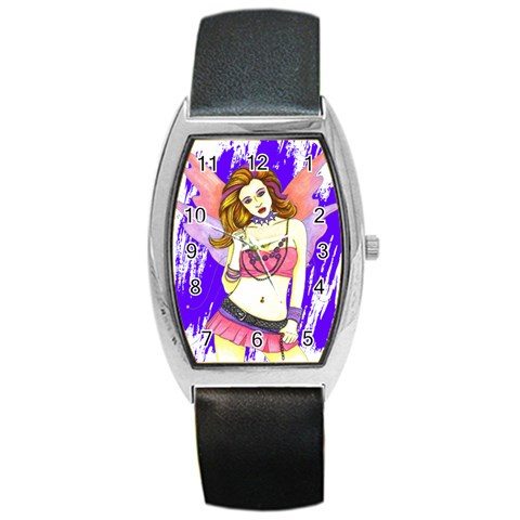 Amber Barrel Style Metal Watch from ArtsNow.com Front