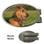 Airedale Terrier Dog Money Clip (Oval)