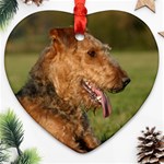 Airedale Terrier Dog Ornament (Heart)