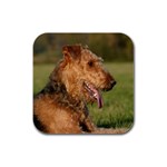 Airedale Terrier Dog Rubber Square Coaster (4 pack)