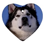 Alaskan Malamute Dog Ornament (Heart)