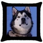 Alaskan Malamute Dog Throw Pillow Case (Black)