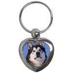 Alaskan Malamute Dog Key Chain (Heart)