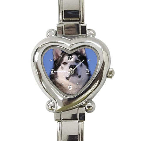 Alaskan Malamute Dog Heart Italian Charm Watch from ArtsNow.com Front