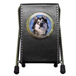 Alaskan Malamute Dog Pen Holder Desk Clock