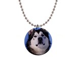 Alaskan Malamute Dog 1  Button Necklace