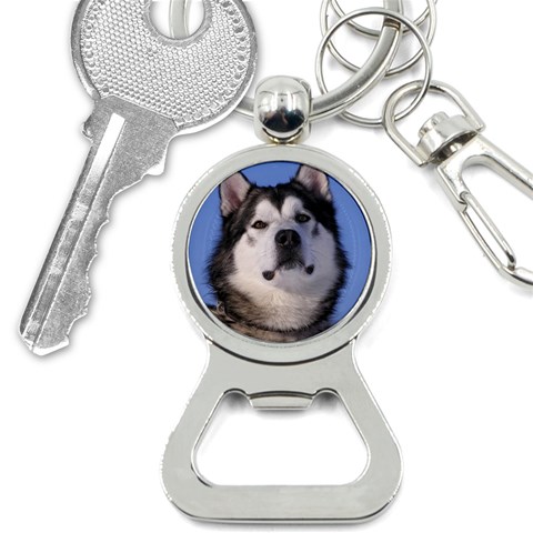 Alaskan Malamute Dog Bottle Opener Key Chain from ArtsNow.com Front