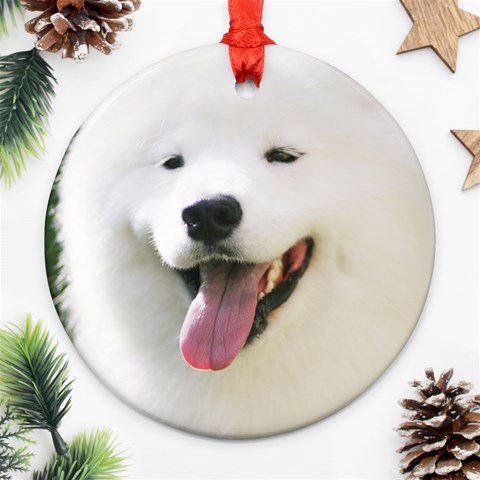 American Eskimo Dog Ornament (Round) from ArtsNow.com Front