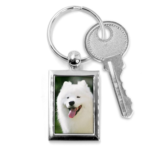 American Eskimo Dog Key Chain (Rectangle) from ArtsNow.com Front