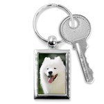 American Eskimo Dog Key Chain (Rectangle)