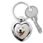 American Eskimo Dog Key Chain (Heart)