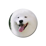 American Eskimo Dog Rubber Round Coaster (4 pack)
