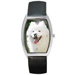 American Eskimo Dog Barrel Style Metal Watch