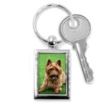 Australian Terrier Dog Key Chain (Rectangle)