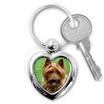 Australian Terrier Dog Key Chain (Heart)