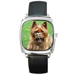 Australian Terrier Dog Square Metal Watch