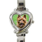 Australian Terrier Dog Heart Italian Charm Watch