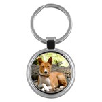 Basenji Dog Key Chain (Round)