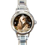 Cocker Spaniel Dog Round Italian Charm Watch