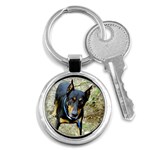 Doberman Pinscher Dog Key Chain (Round)