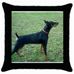 Doberman Pinscher Dog Throw Pillow Case (Black)