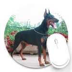 Doberman Pinscher Dog Round Mousepad