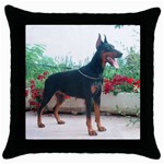 Doberman Pinscher Dog Throw Pillow Case (Black)